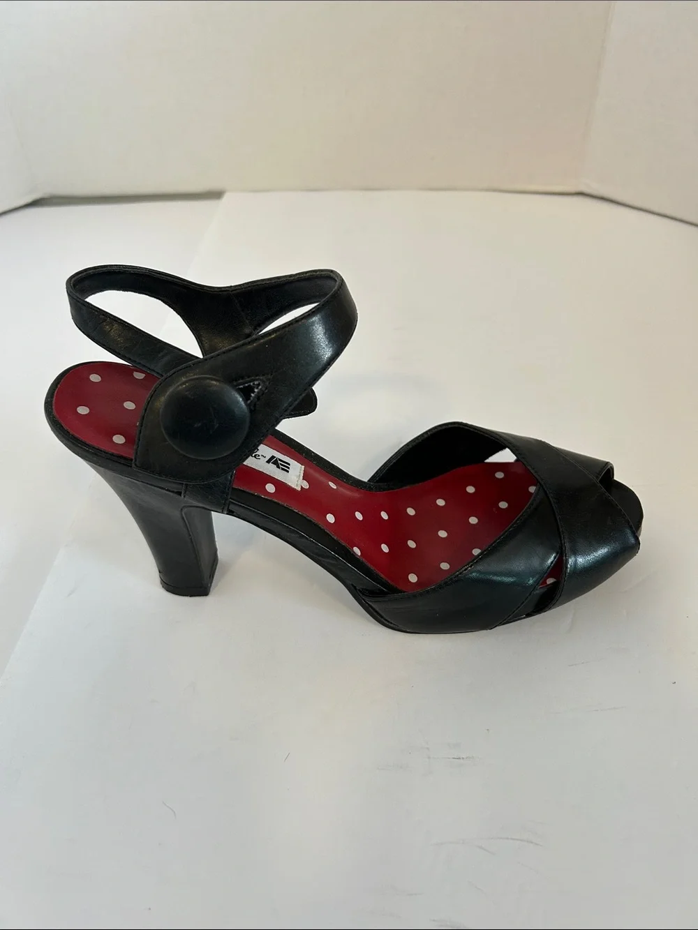 American Eagle Outfitters Black Peep-Toe Heeled Sandals BLACK KENLEY